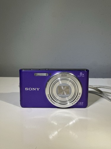 Sony Cybershot DSC-W830 Digital Compact Camera Zeiss 8x Zoom Lens Violet - Picture 2 of 13