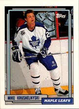 1992-93 Topps #450 Mike Krushelnyski Toronto Maple Leafs