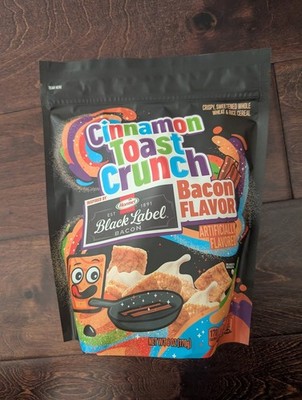 Cinnamon Toast Crunch Bacon Flavor Breakfast Cereal Hormel Black Label LIMITED