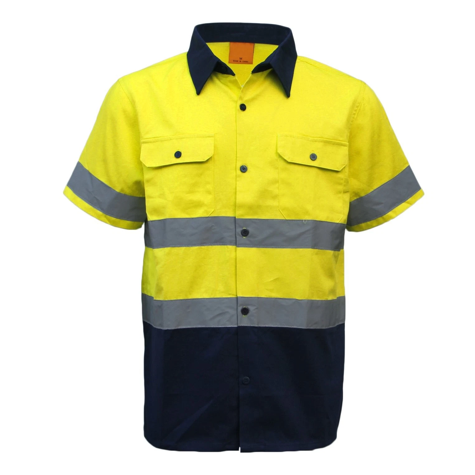 New 100% Cotton HI VIS Safety Short Sleeve Drill Shirt Workwear w Reflective Tap
Opens in a new wind
