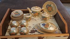 Child's Tea Set 1940's Vintage Porcelain Handpainted Daisies Made In Japan