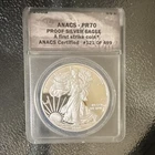 U.S. Mint 2008 Proof Silver American Eagle $1 ANACS PR70 1 oz .999 #121/499