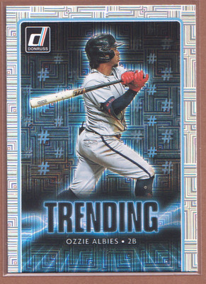 Ozzie Albies #TR4 2021 Panini Donruss Trending Vector Pattern-2419