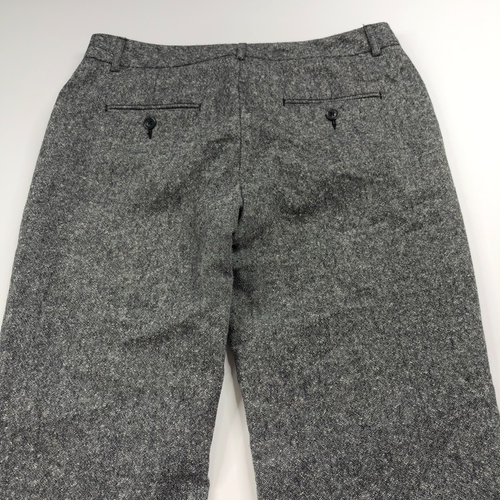 Express Editor 8 (Fit 32W 31L) Mid Rise Wool Wide Leg Dress Pants Lined Gray - Picture 3 of 10