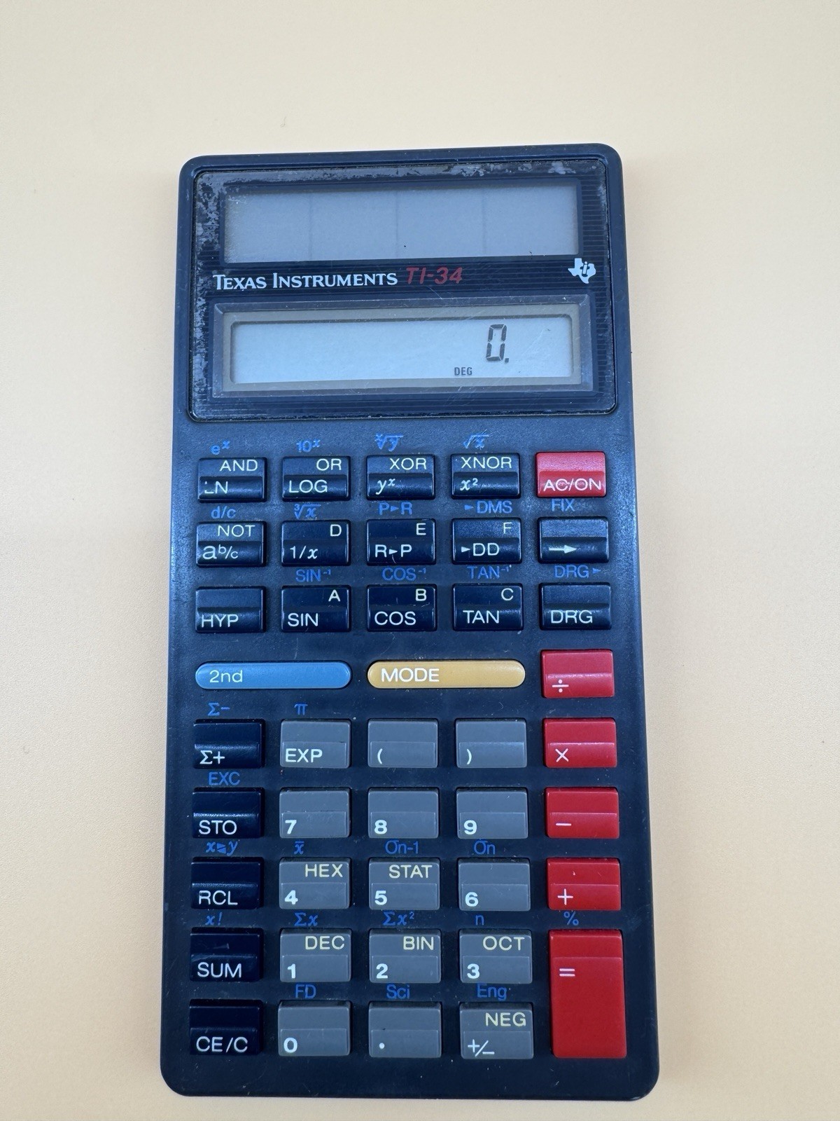 Vintage Calculator Texas Instruments TI-34 No Cover-image