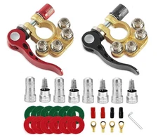 2Pcs 4Way Quick Release Disconnect Car Battery Terminal for SAE/JIS Type A Posts