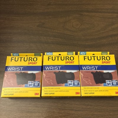 (3) NEW FUTURO SPORT ADJUSTABLE WRIST SUPPORT, CUSTOM FIT, 3M - Total Of Three 