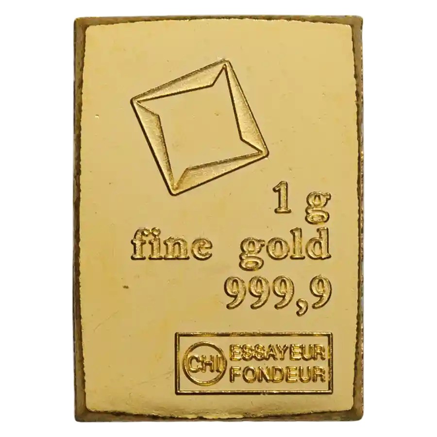 1 gram Gold Valcambi Bar .9999 Fine