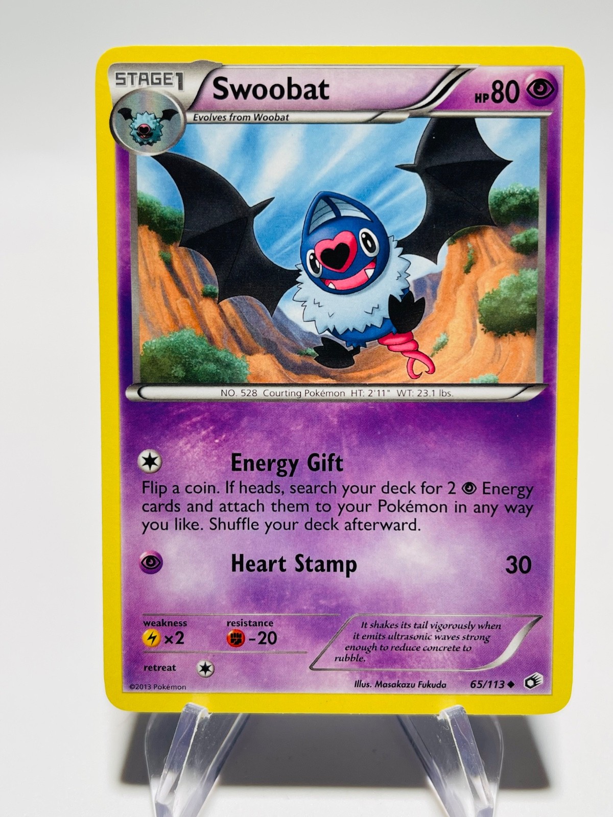 SWOOBAT 2013 Pokemon Legendary Treasures  Uncommon POKÉMON 65/113
