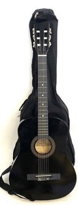 Moukey MCG-38 Practice Classical Acoustic Guitar 6-String Black with Gig Bag