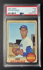 1968 Topps Don Drysdale PSA 5 (mc) Los Angeles Dodgers 