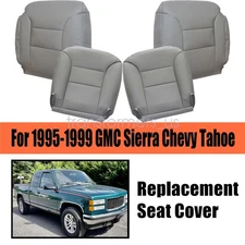 For 1995 1996 1997 1998 1999 Chevy Tahoe Suburban Leather Seat Covers Gray