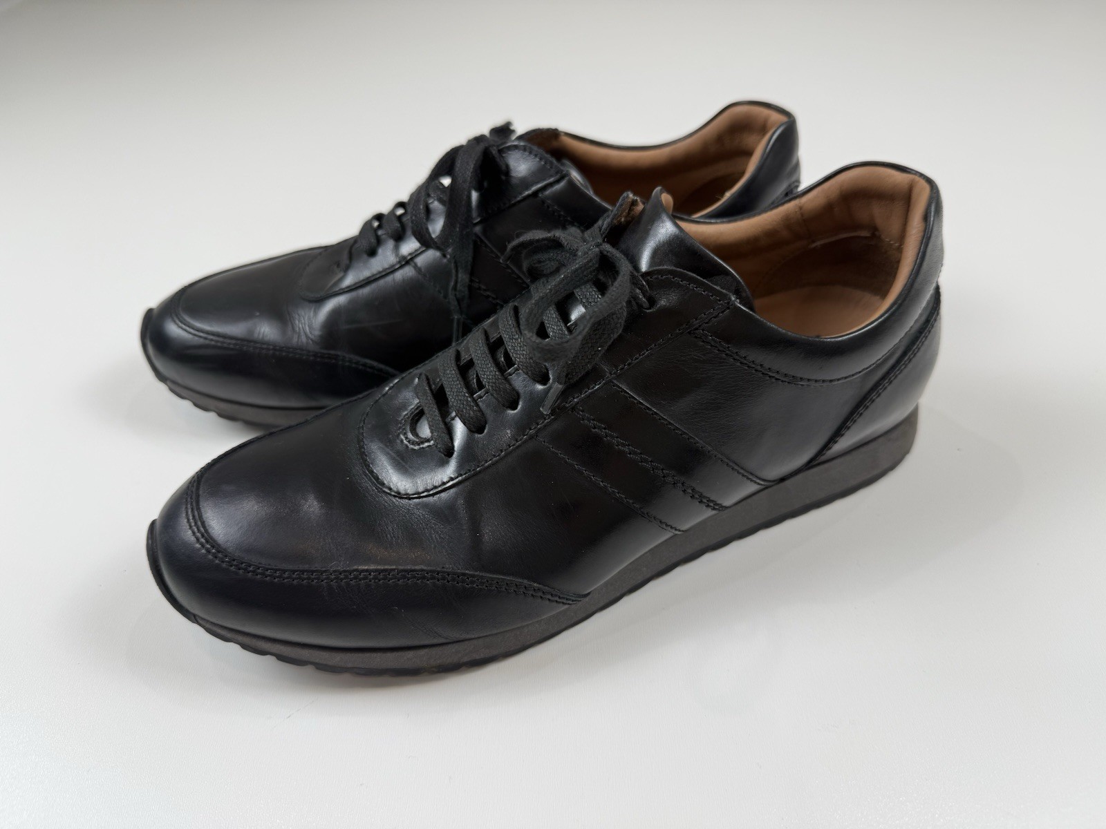 To Boot New York Men’s Francesco Black Leather Lace Up Sneakers Shoes Size 10