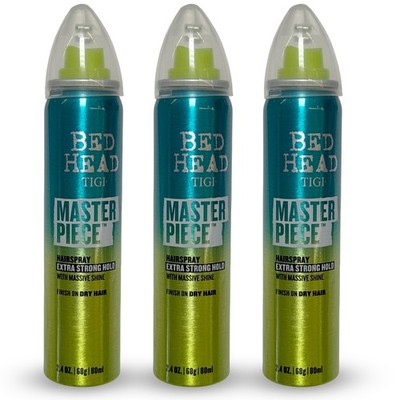 3 Pack Tigi Bed Head Master Piece Extra Strong Hold Hair Spray 2.4oz NEW