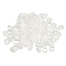 Silicone Rubber Bands Rings 100pcs Non-slip 1/2" Flat White for Books, Art
