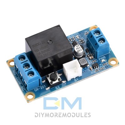 DC 5-28V Wide Voltage 1-Channel Single Button Bistable Self-Locking Relay Module