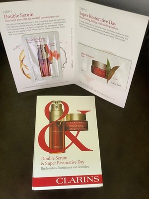 Clarins Double Serum & Super Restorative Day Cream Samples 8pk