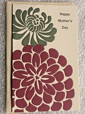 MOTHER'S DAY CARD RECYCLED PAPER GREETINGS "HAPPY MOTHER'S DAY THINKING OF..."