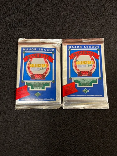 (2) 1989 Upper Deck High Series Packs Unopened From Box Ken Griffey Jr RC