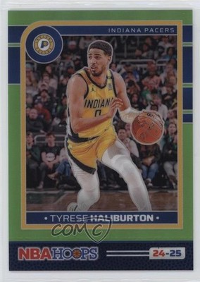 2024 Panini NBA Hoops Premium Lime Green Prizm 76/149 Tyrese Haliburton #104 1aj
