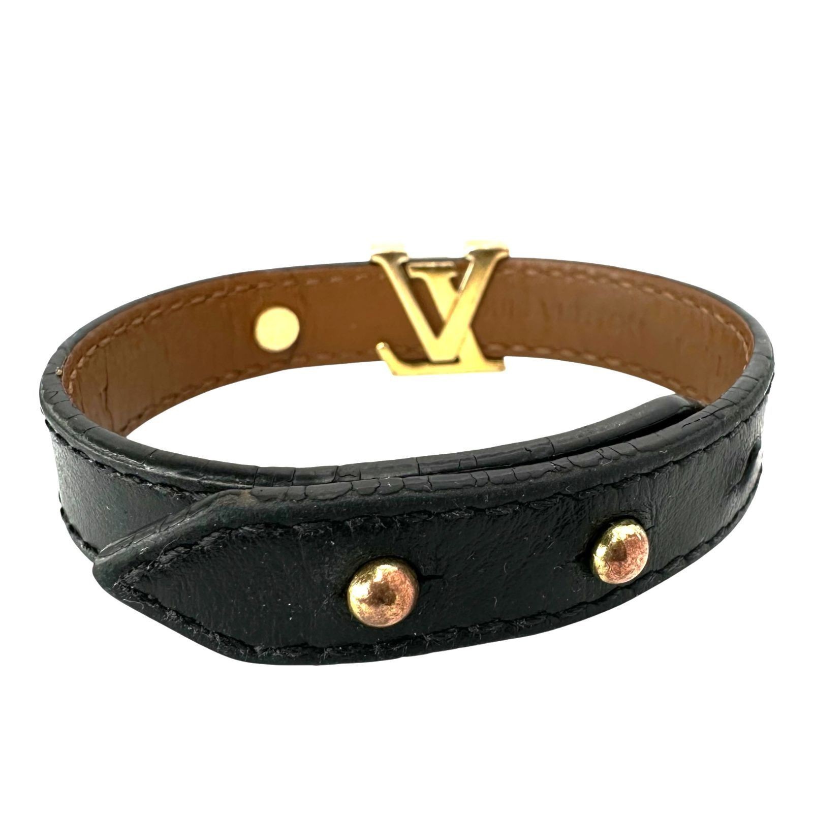 Louis Vuitton Authentic Bracelet LV Iconic M8085F 22cm Monogram Color Black image 4