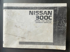 Nissan 300C Owner's Manual 1984 Y30 Series (Cedric) Saloon and Estate