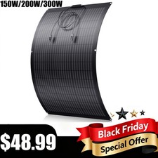 150W 200W 300W Flexible Mono Solar Panel 12V Portable for RV Camping Home Boat