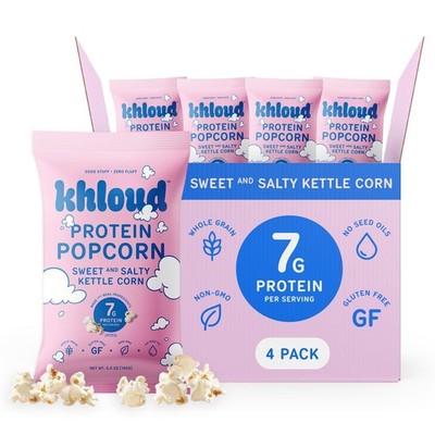 Protein Popcorn - Sweet & Salty Kettle Corn - 7g Protein Snacks for Adults & ...