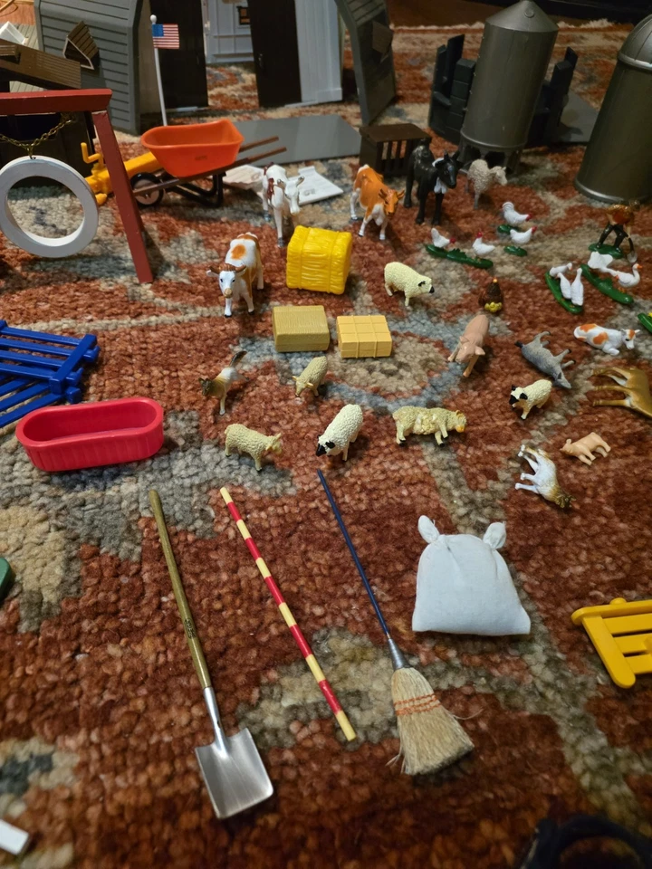 Massive Lot Farm Vintage Country Sets Plastic Animals Barn Structures Breyer - Image 2 of 4