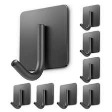 xdgeLoad Adhesive Hooks, Towel Hooks 8 Pack Heavy Duty Adhesive Hooks, Towel ...