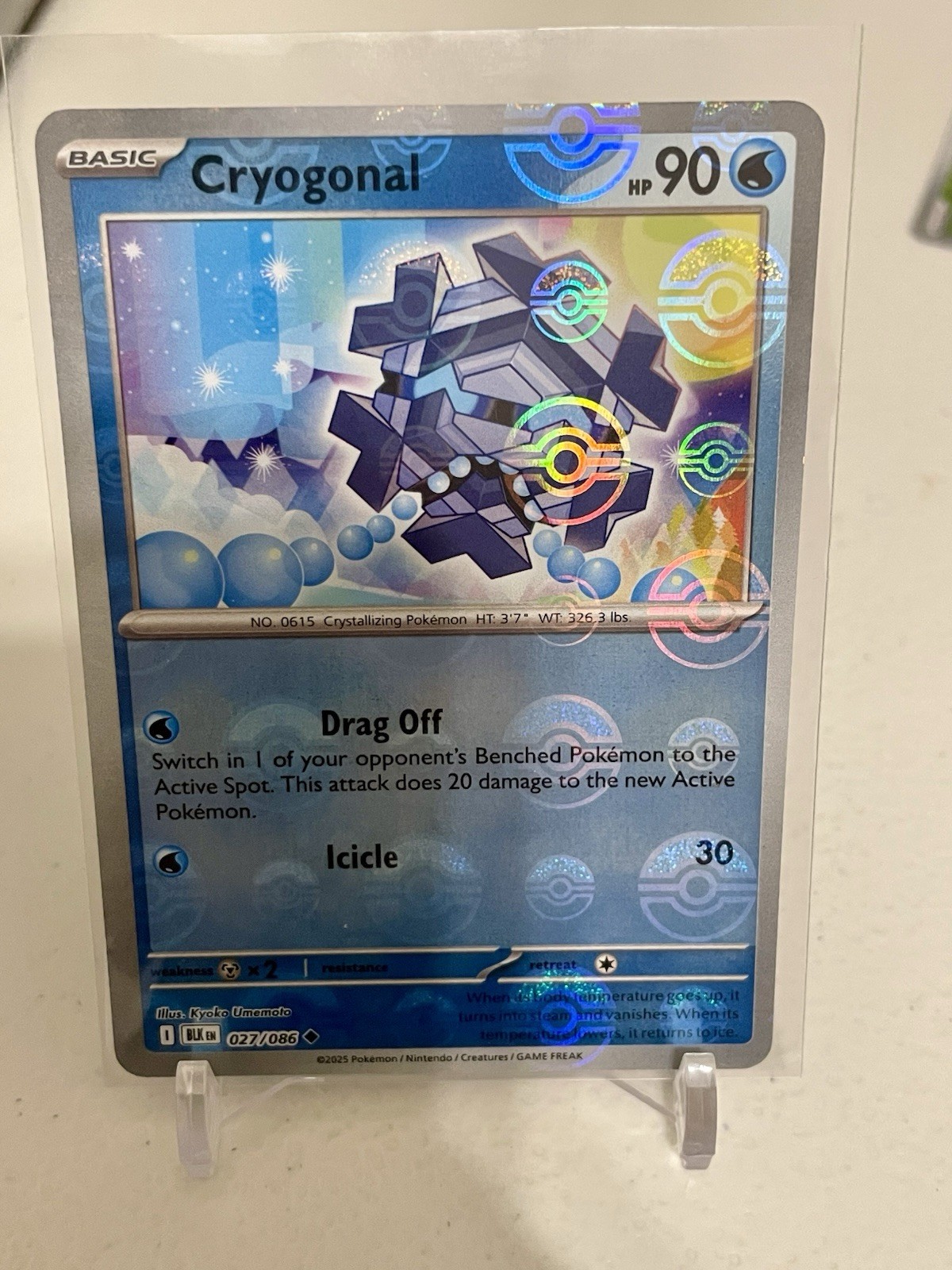 Cryogonal 027/086 (Poke Ball Pattern) Pokémon TCG SV: Black Bolt - Near Mint