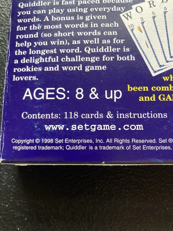 Quiddler Fun With Words Short Word Game Ages 8 & Up 1-8 Players Used/ Complete - Image 4 of 4