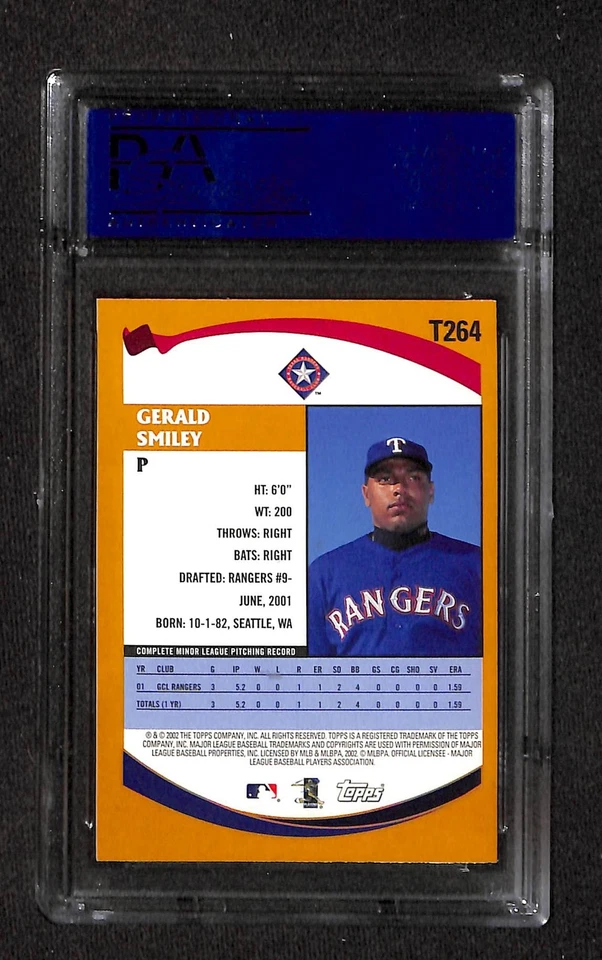 2002 Topps Traded #T264 GERALD SMILEY PSA 9 Mint 31710326  - Image 2 of 3