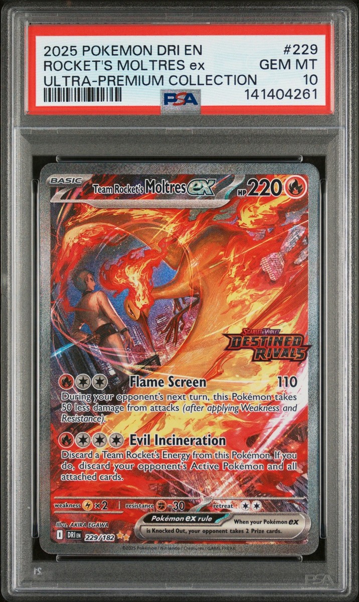 2025 POKEMON DRI EN-DESTINED RIVALS #229 TEAM ROCKET'S MOLTRES EX