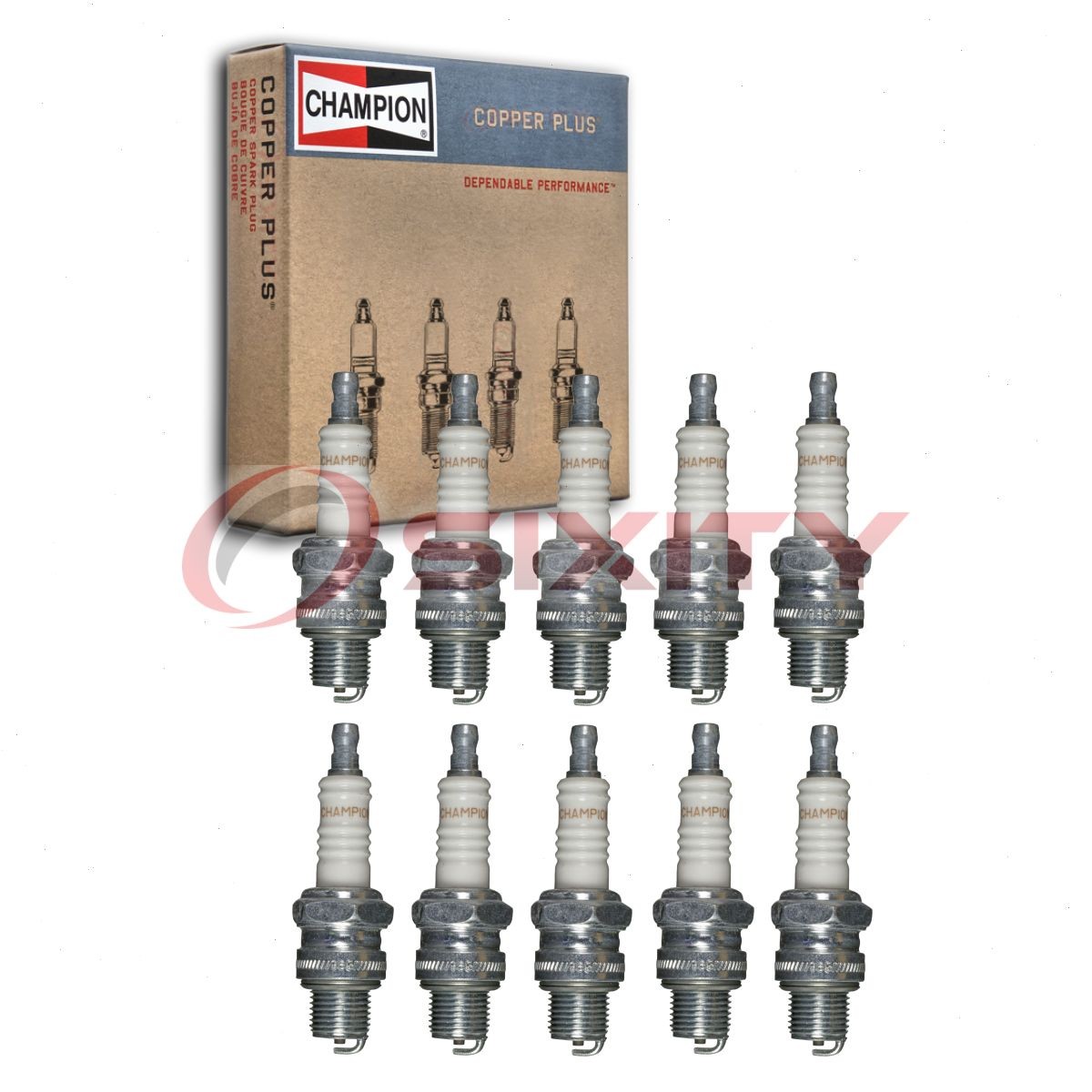 10 pc Champion Copper Plus 306 Spark Plugs for W9AC0 W9A W8AS W8AP W8AC W8A0 cg