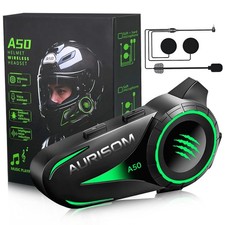 Motorcycle Helmet Bluetooth Headset Noice Cancellation, Wireless Helmet Speak...