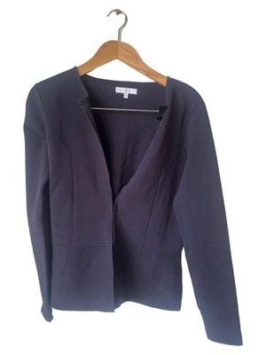 Jasper Conran Damen Leichte Jacke Gr. 42/XL Schwarz Klassisch