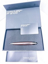 NOS Porsche Design Leder Braun Druckbleistift Box Full Set P3150