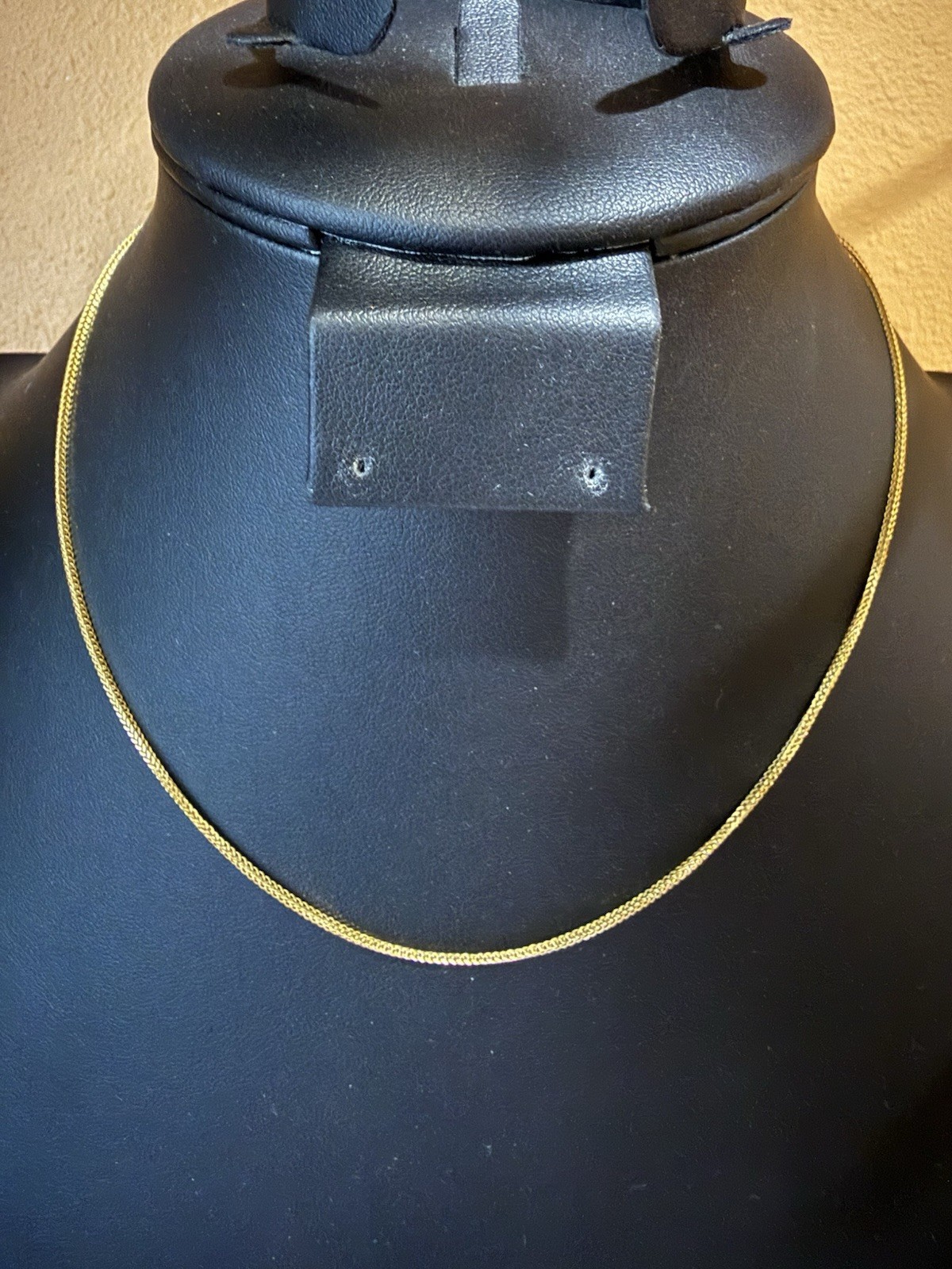 Real 18K Saudi Yellow Gold Wheat Chain Necklace 18 Inches