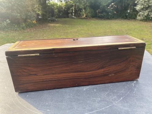Handsome Antique Writing Slope With Rosewood Veneers - Picture 2 of 24