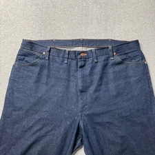 Wrangler Jeans Mens 44x34 Blue Denim Faded Bootcut Western Rodeo 13MWZ Adult