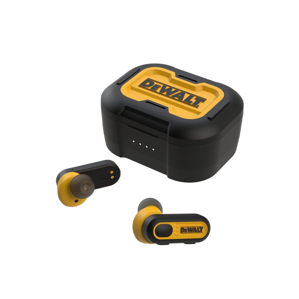 Écouteurs Bluetooth DEWALT Pro X1 pour chantiers poussiéreux et ateliers de menuiserie