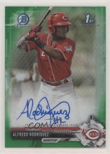 2017 Bowman Chrome Prospect Green Refractor 59/99 Alfredo Rodriguez Auto 0eo6