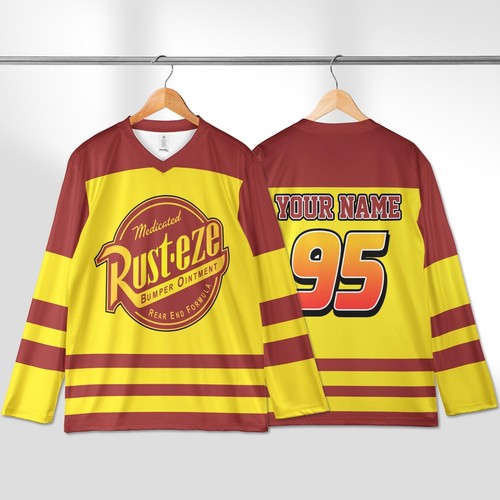 Medicated Rust Eze Personalized Lightning McQueen Pixar Car Medicated Rust-eze 95 Hockey ...