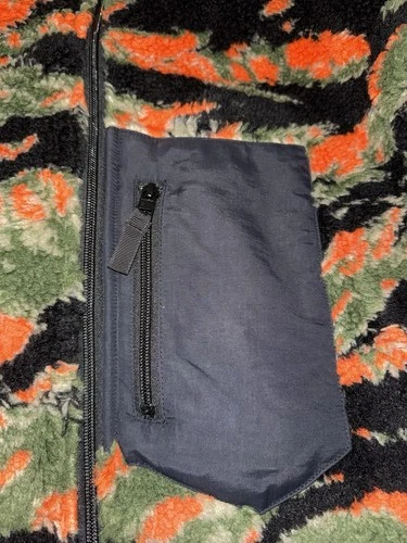 QILO x Noveske Gen II Sherp Agent Orange Tiger Camo Full Zip Fleece Jacket image 3