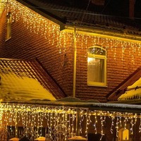 500 Leds Eisregen Lichterkette AußEn, 18M Weihnachtsbeleuchtung Warmweiß