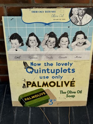 Palmolive Pappschild Original Stück Werbeartikel Kurioses ausgefallenes Deko