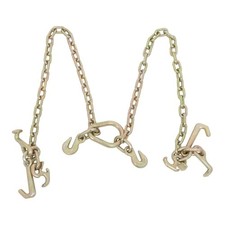 G70 V-Chain Bridle with RTJ Cluster Hooks Grab Hooks, 36 Tow Chain 5400LBS