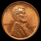 1927 Lincoln Cent Wheat Penny ---- Gem BU+ Condition Coin RB