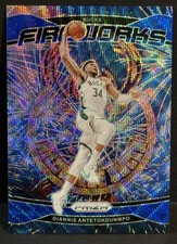 2024-25 Prizm Basketball NBA Giannis Antetokounmpo Fireworks Blue Wave /175